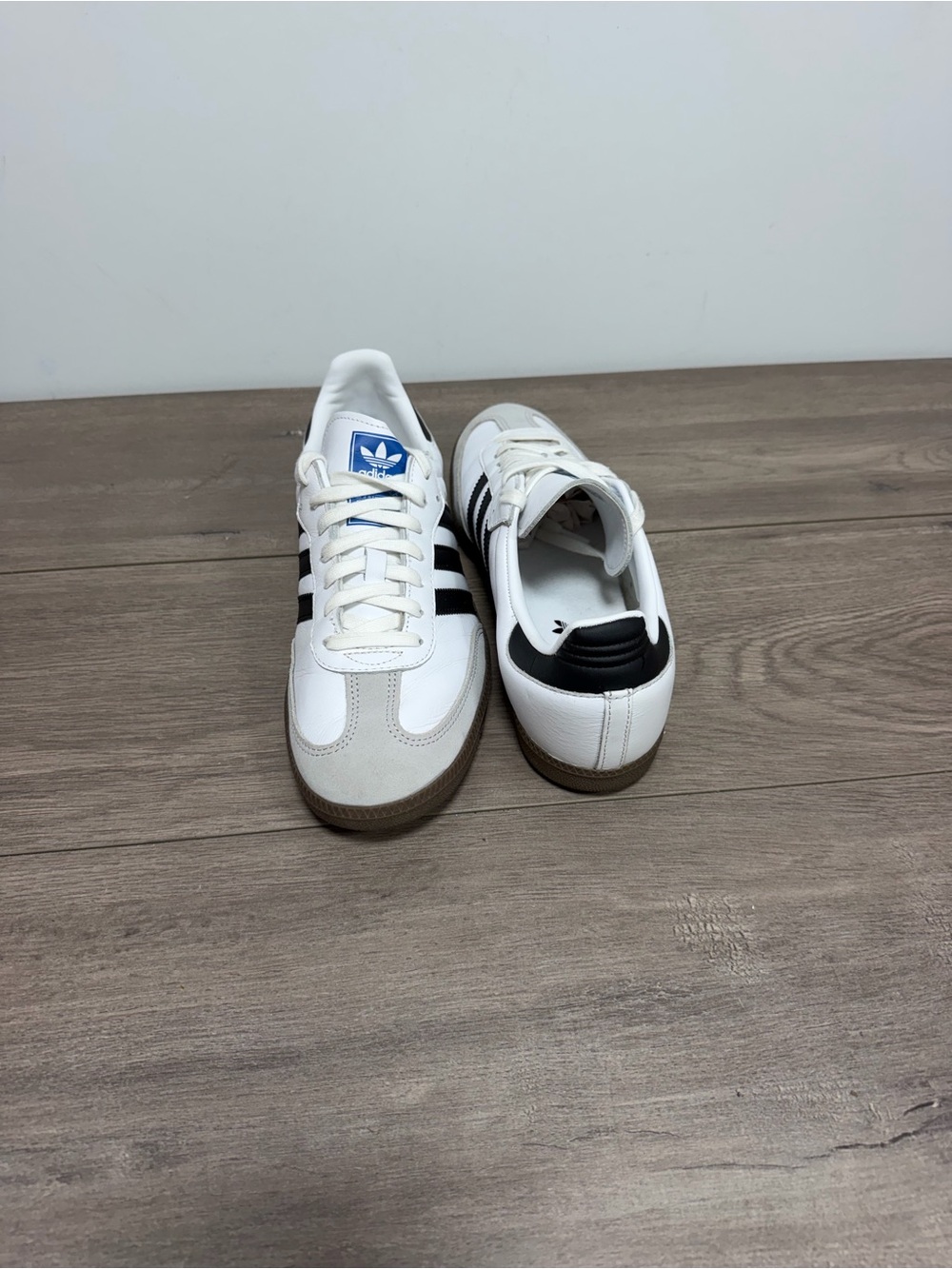 Used men’s Adidas Samba OG Shoes in the Cloud White / Core Black size 10 - Picture 7 of 10
